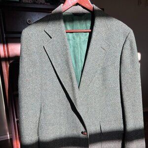 Green Wool Tweed Sportcoat in Herringbone
